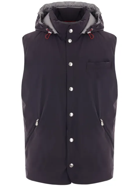 Brunello Cucinelli hooded down gilet Blue MM4911775CRI58