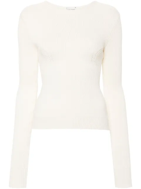 Magda Butrym long-sleeve ribbed jumper Neutrals 307724