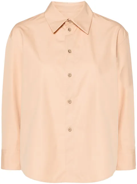 Jil Sander pointed-collar cotton shirt Brown J02DL0002J45002