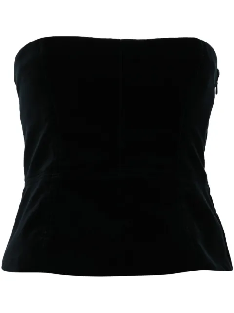 TOM FORD cotton velvet corset Blue CR0037FAX171