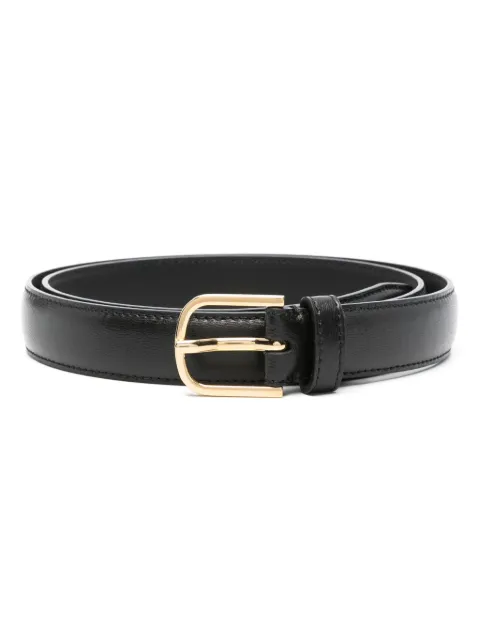 TOTEME slim leather trouser belt Black 233812612200