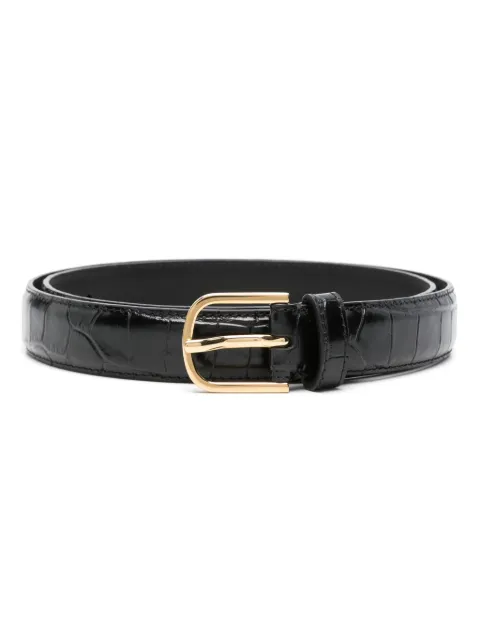 TOTEME croco leather belt Black 231812914281