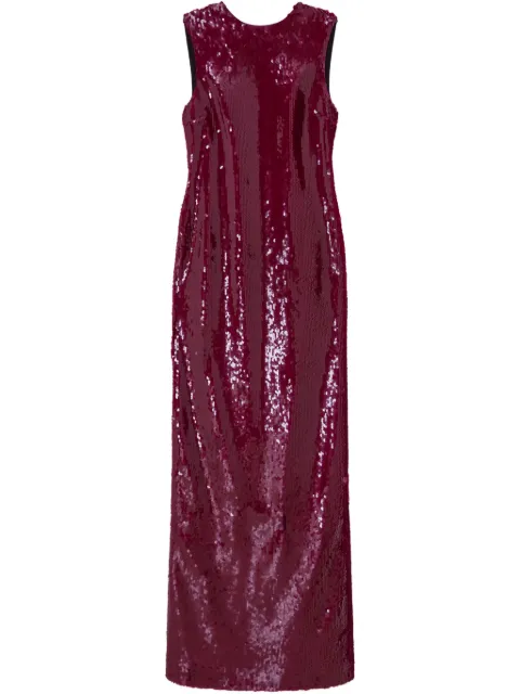 16Arlington Simm sequinned gown Red G054PW24