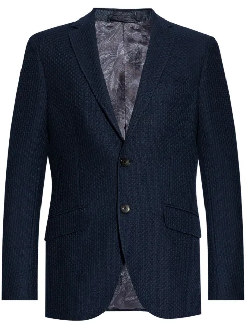 ETRO worked weave jersey jacket Blue MRCB000199JJ502