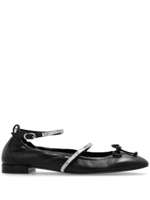 Stuart Weitzman Stefanie leather ballerina shoes Black SI443