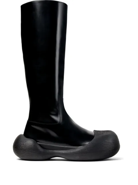 CamperLab Caramba round-toe leather boots Black A700020001