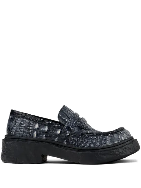 CamperLab Vamonos croc-effect leather loafers Grey A500023003