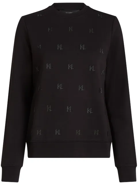 Karl Lagerfeld rhinestone-embellished sweatshirt Black 246W1804999
