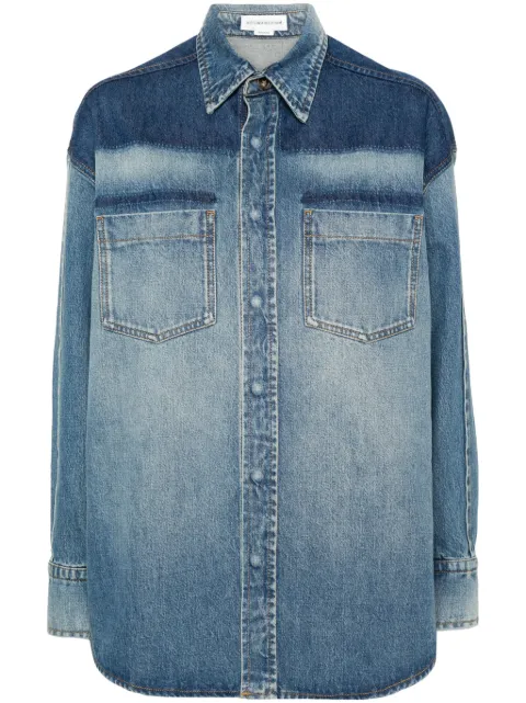 Victoria Beckham classic-collar denim shirt Blue 1324DSH005560C