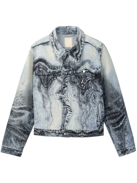CamperLab swirl-print denim jacket Blue AU00005006