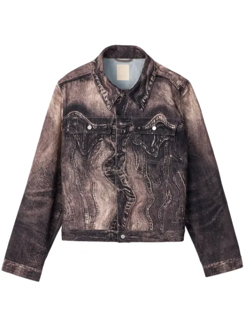 CamperLab swirl-print denim jacket Pink AU00005005