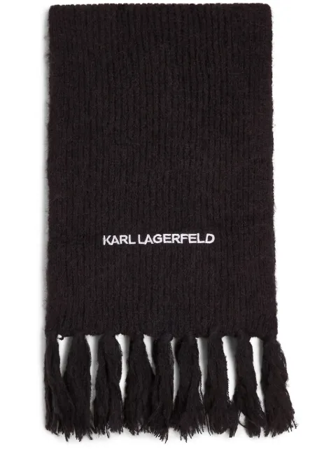 Karl Lagerfeld Essential knitted scarf Black 246W3305999