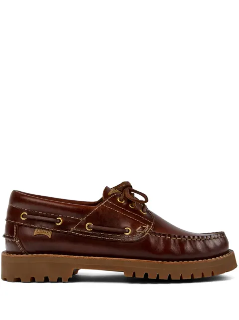 Camper Nautico apron-toe leather boat shoes Brown 15233001