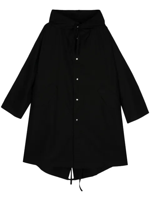 Jil Sander logo-print hooded coat Black J04AH0002J45026