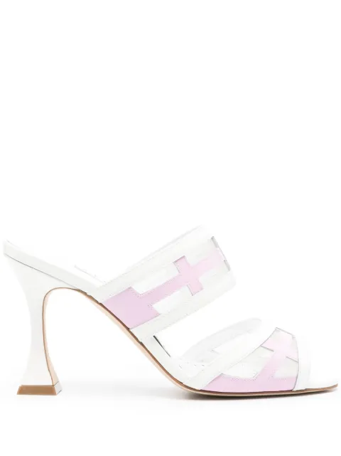 Manolo Blahnik 90mm Avespamu peep-toe sandals White AVESPAMU2241712