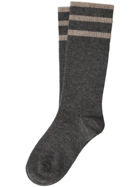Brunello Cucinelli stripe-detail socks Grey M9A946009CNC38