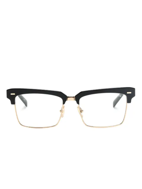 Miu Miu Eyewear MU10ZS rectangle-frame glasses Black MU10ZS