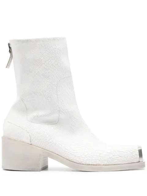 Marsèll metal-toecap crinkled boots White MWEC6664