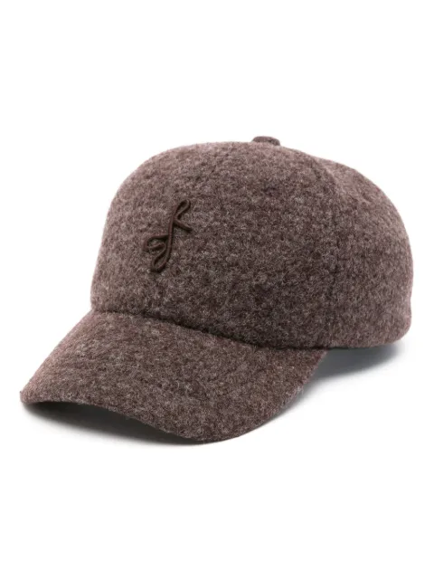 Ruslan Baginskiy logo-embroidered felted cap Brown BSB09APWRB