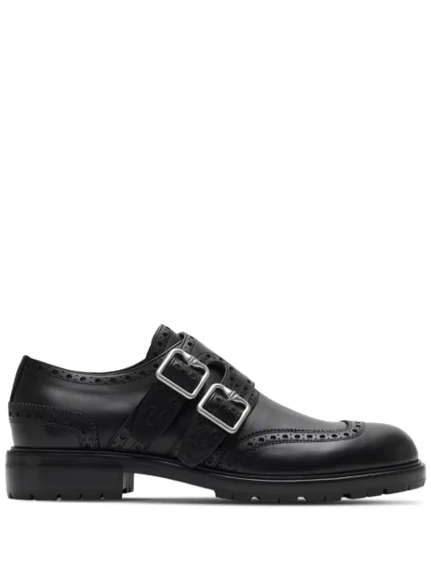 Burberry leather Soho monk shoes Black 8095268