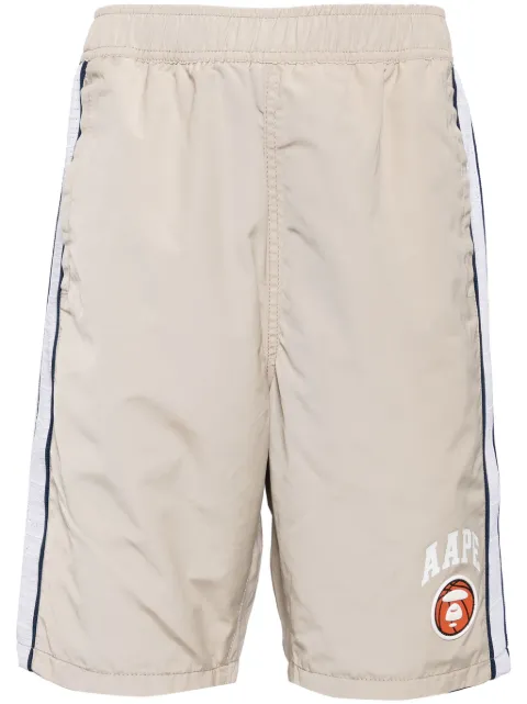 AAPE BY *A BATHING APE® logo-print cotton shorts Neutrals ASPA685XXM