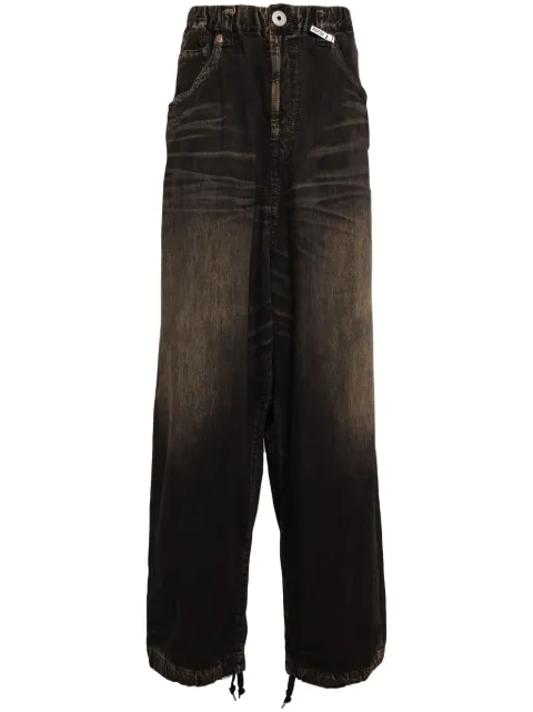 Maison MIHARA YASUHIRO logo-patch straight-leg jeans Brown J13PT123