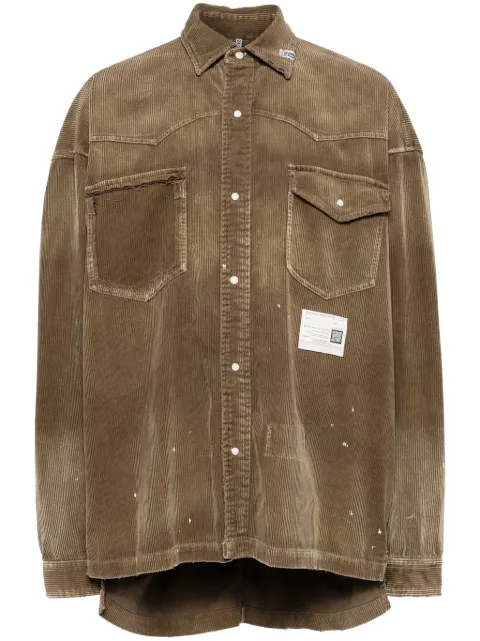 Maison MIHARA YASUHIRO Vintage-like Corduroy Shirt Brown A13SH086
