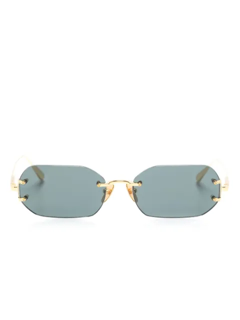Linda Farrow Magali rectangle-frame sunglasses Gold LFL1477