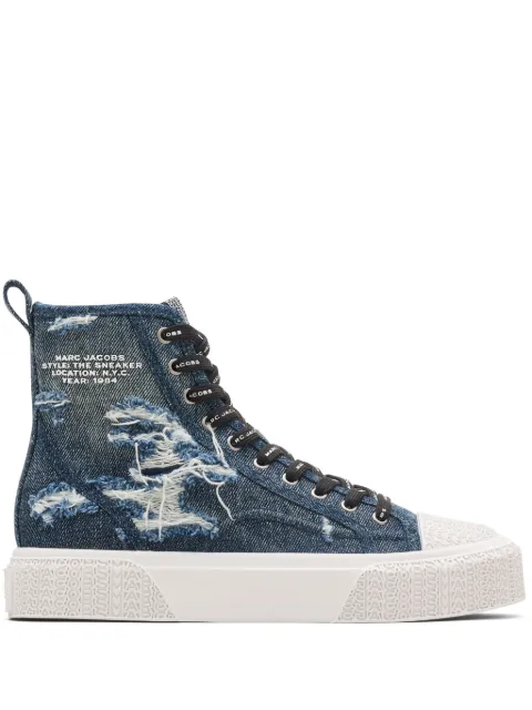 Marc Jacobs The Rip And Tear Denim High Top sneakers Blue 2F4FSN001F01491