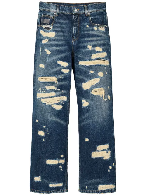 Marc Jacobs distressed straight-leg jeans Blue 2F4RBT001D15491