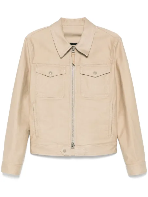 TOM FORD gabardine-weave jacket Neutrals OBS048FMC171S25