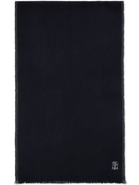 Brunello Cucinelli cashmere scarf Blue MSC687AGCCP90
