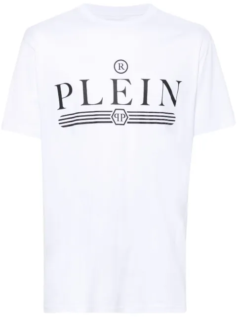 Philipp Plein logo-print cotton T-shirt White FADCMTK7443PJY002N