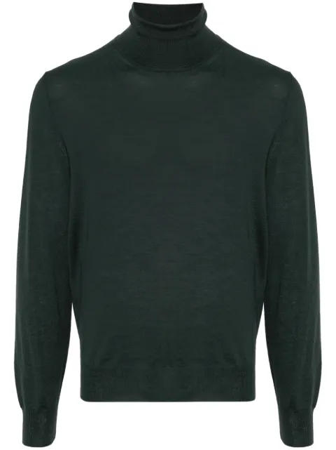 Canali roll-neck merino jumper Green MK00077C0020