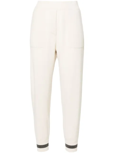 Brunello Cucinelli tapered knitted trousers Neutrals M12192689CUH69