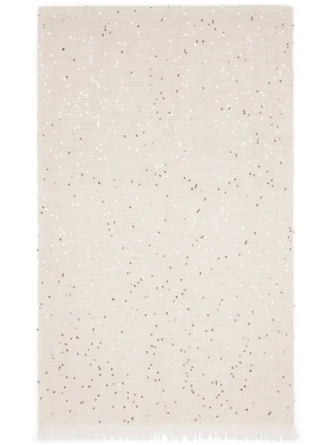 Brunello Cucinelli sequin-embellished scarf Neutrals MSC915019C9276