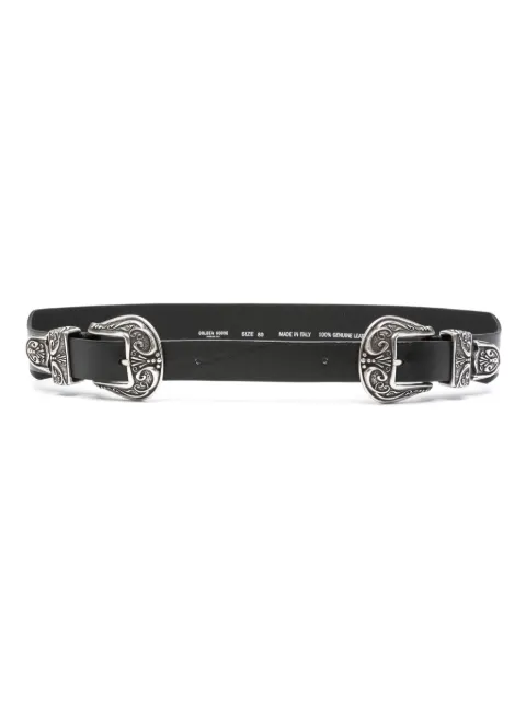 Golden Goose double-buckle leather belt Black GWA00647A000133