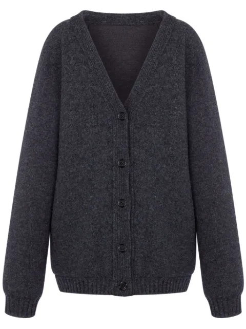 Moschino virgin wool V-neck cardigan Grey A09145402