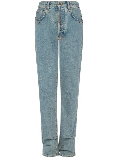 Moschino high-waisted straight-leg jeans Blue J03015422