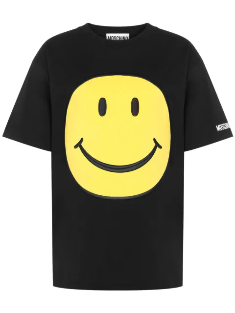 Moschino Smile Cotton T-Shirt Black A07095441