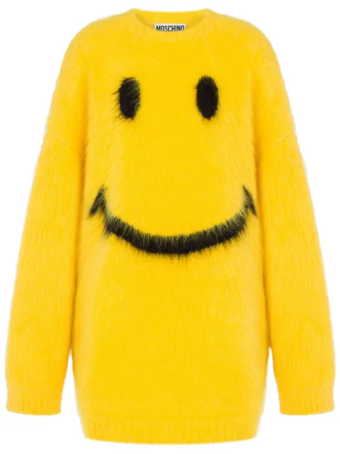 Moschino dress in brushed mohair Smiley® Yellow A04845403