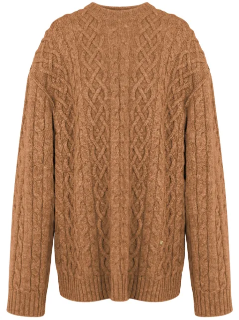 Moschino cable-knit virgin-wool jumper Brown J09035402