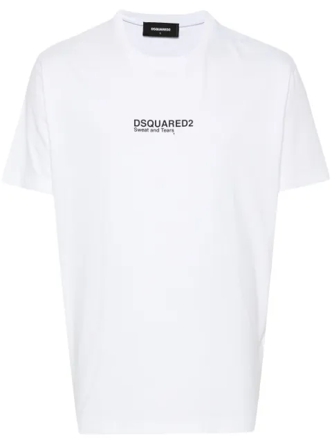 DSQUARED2 logo-print cotton T-shirt White S74GD0946D20020