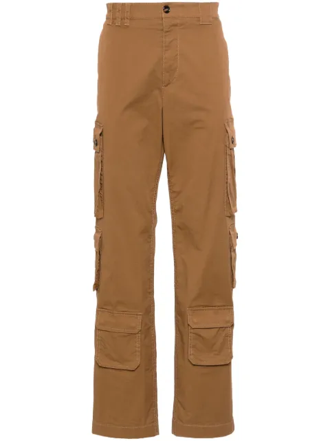 Dolce & Gabbana logo-patch cargo pants Brown GV6GATFUFML