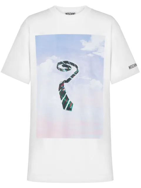 Moschino graphic-print cotton T-shirt White J07075442