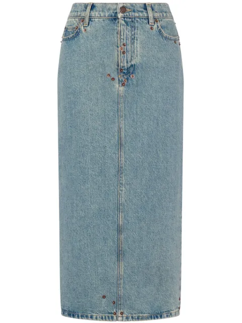 Moschino mid-rise denim skirt Blue J01185422