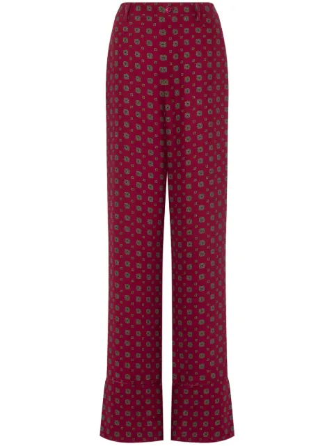 Moschino geometric-print trousers Red A03065455