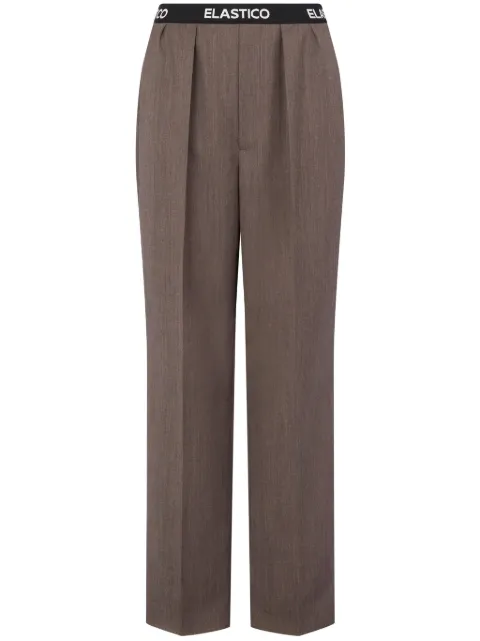 Moschino virgin-wool twill trousers Brown A03175417