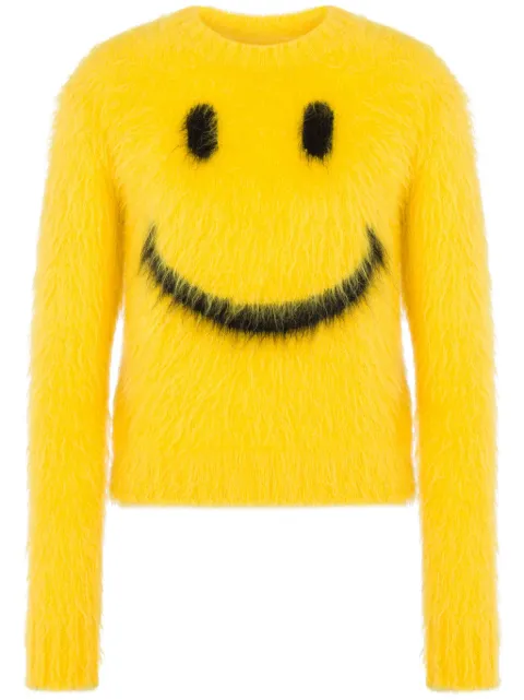 Moschino x Smiley intarsia-knit sweater Yellow A09235403