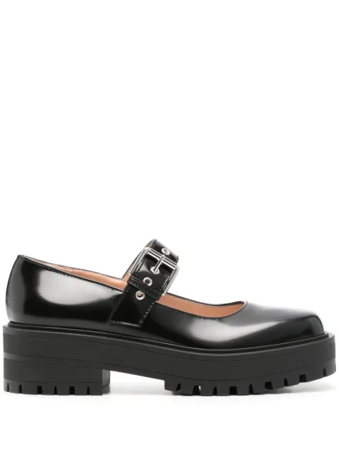 Gianvito Rossi buckle-fastening leather loafers Black G2229320GOMSRA